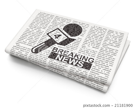 News concept: Breaking News And Microphone on 21181900