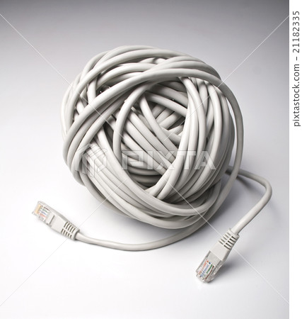 Ball of network cables 21182335