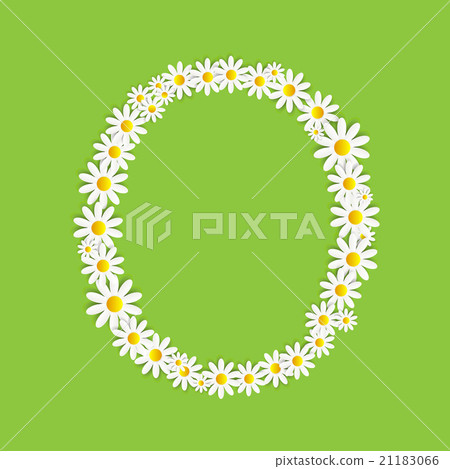 Flora Daisy Design Alphabet Vector Illustartion 21183066