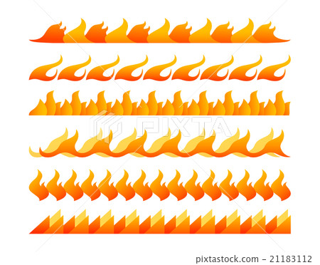 Fire design elements vector set - Stock Illustration [21183112] - PIXTA