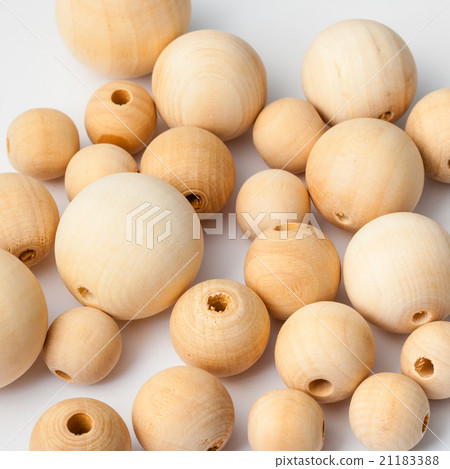 many natural wooden balls on white many natural wooden balls on white 21183388