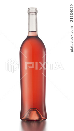 Unlabeled rose wine bottle 21184039