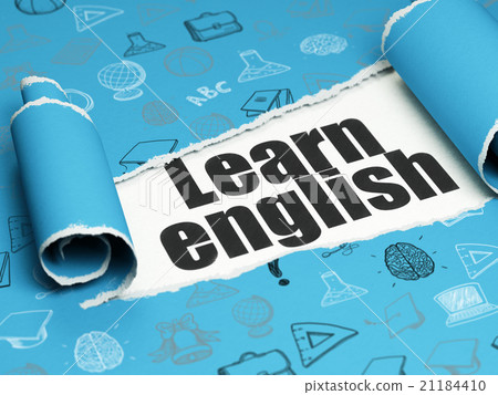 Studying concept: black text Learn English under Studying concept: black text Learn English under 21184410
