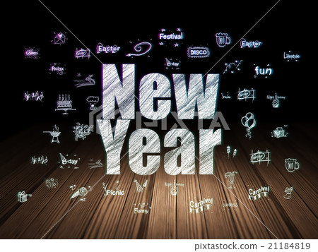 Entertainment, concept: New Year in grunge dark Entertainment, concept: New Year in grunge dark 21184819