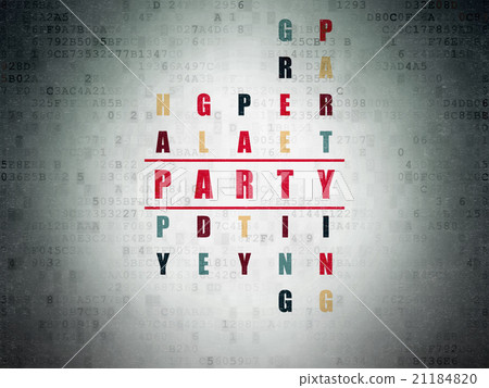 Entertainment, concept: Party in Crossword Puzzle Entertainment, concept: Party in Crossword Puzzle 21184820