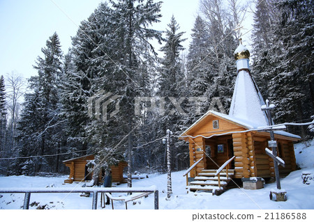 chapel in the winter forest chapel in the winter forest 21186588