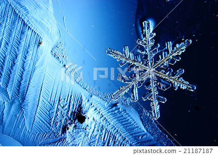 natural ice crystal snowflake 21187187