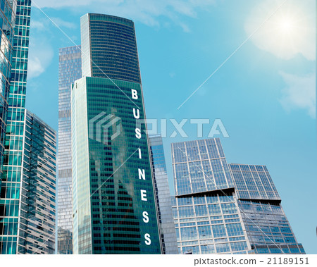 Skyscrapers with sun 21189151