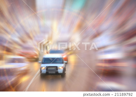 day road city motion blur 21189792