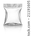 blank packaging snack pouch isolated on white 21191605