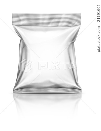 blank packaging snack pouch isolated on white blank packaging snack pouch isolated on white 21191605