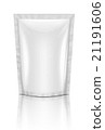 Blank packaging snack pouch isolated on white 21191606