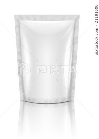 Blank packaging snack pouch isolated on white Blank packaging snack pouch isolated on white 21191606