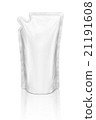 Blank packaging refill pouch isolated on white 21191608