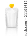 Blank packaging squeeze pouch isolated on white 21191612