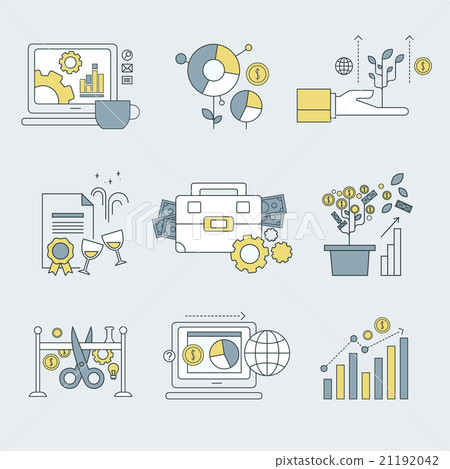 Abstract vector collection flat business and 21192042
