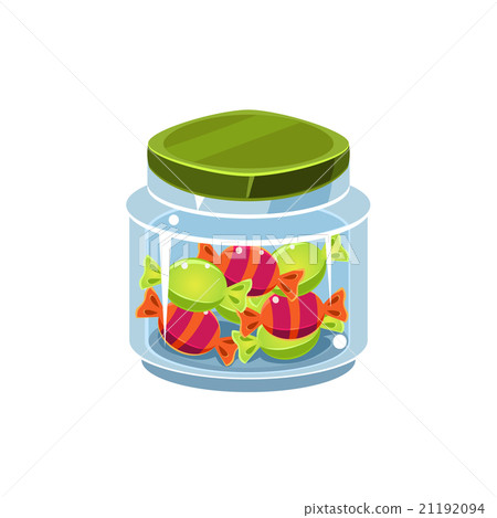 Candy In Transparent Jar Candy In Transparent Jar 21192094