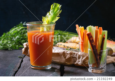 Colorful carrots and juice 21192249