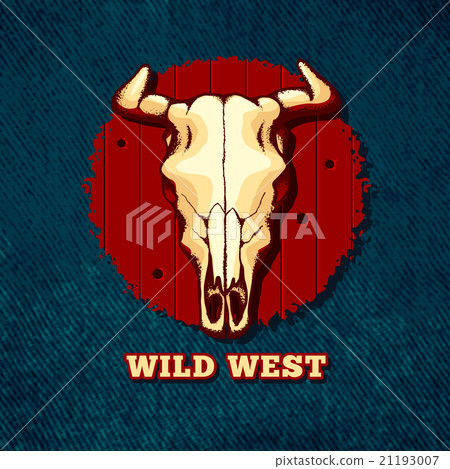Vector illustration of cow skull Vector illustration of cow skull 21193007