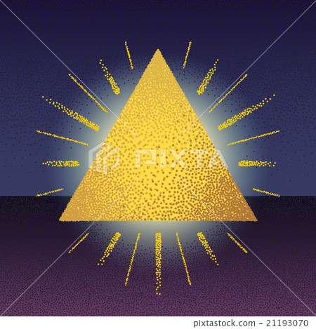 Dotwork raster triangle with rays 21193070