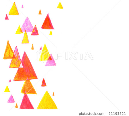 Colored pencil textile triangle 21193321