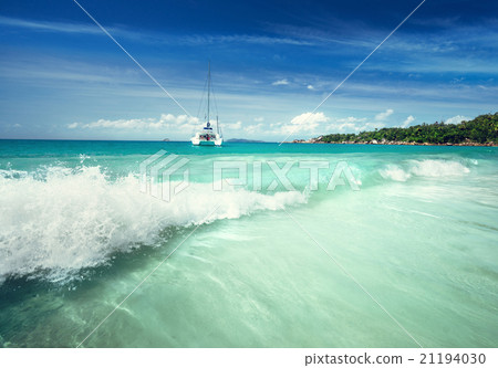 Anse Lazio beach at Praslin island, Seychelles 21194030