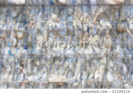 Plastic bottles pressed and packed for recycling Plastic bottles pressed and packed for recycling 21194214