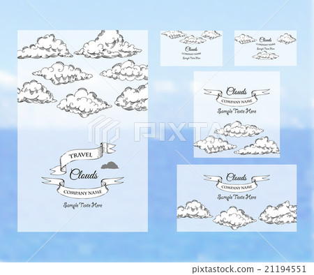 Template corporate identity with clouds - Stock Illustration [21194551 ...