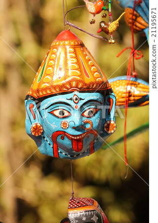 Beautiful mask of goddess kali, prayer concept 21195671