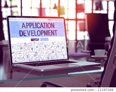 Laptop Screen with Application Development Concept Laptop Screen with Application Development Concept 21197289