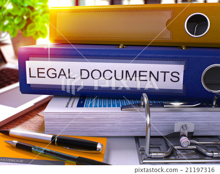 Blue Office Folder with Inscription Legal 21197316