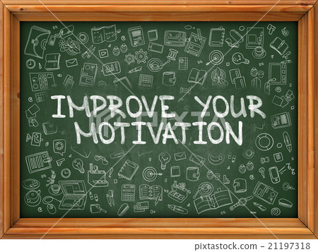 Green Chalkboard with Hand Drawn Improve Your 21197318