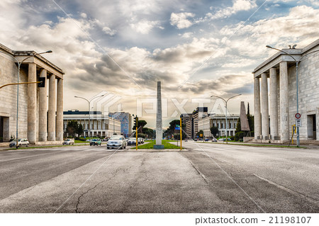 Neoclassical architecture in EUR district, Rome 21198107