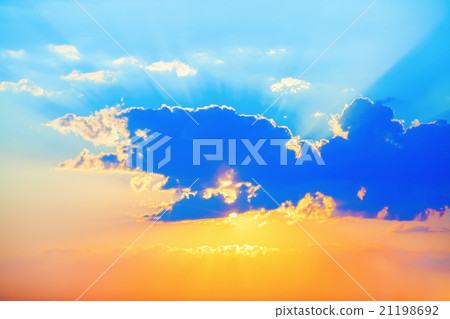 Bright sunset sky 21198692