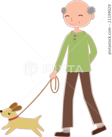 Grandpa and a dog Grandpa and a dog 21199029