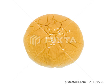 round bread on white background 21199536