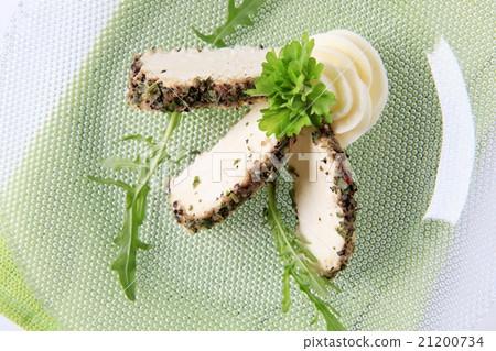 Herb coated cheese 21200734