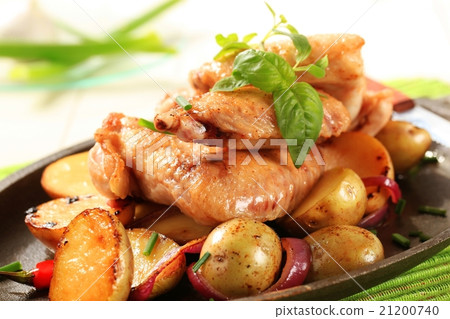 Chicken wings and potatoes Chicken wings and potatoes 21200740