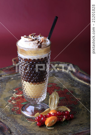 Liqueur coffee with whipped cream 21201828