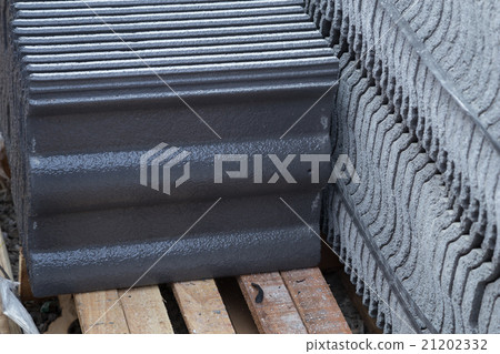 stack of concrete roof tile (gray color)  21202332