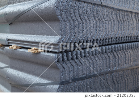 stack of concrete roof tile (gray color) stack of concrete roof tile (gray color) 21202353