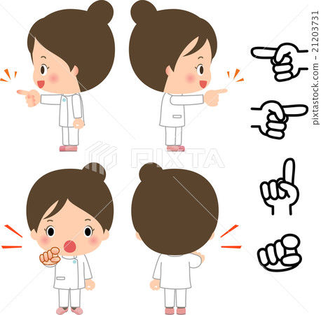 A nurse woman confirming finger pointing 21203731