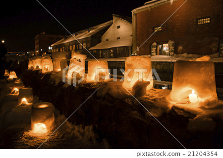 Otaru snow light path (Otaru Canal site) 21204354