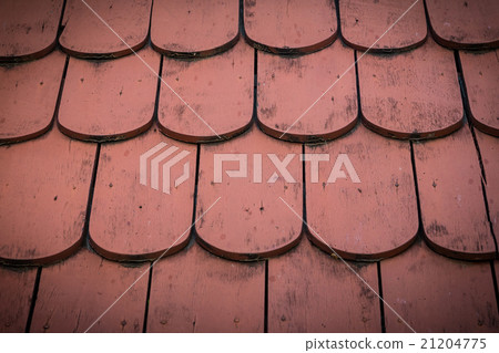 Weathered red wood roof Weathered red wood roof 21204775