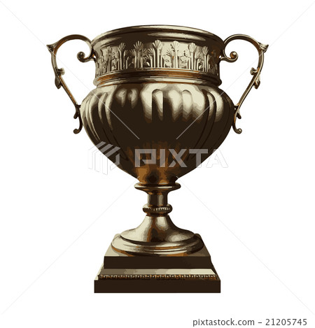 Vector illustration of golden shiny vase Vector illustration of golden shiny vase 21205745