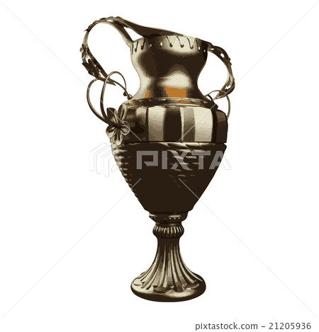 Vector illustration of golden shiny vase 21205936