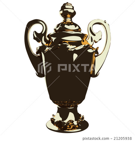 Vector illustration of golden shiny vase 21205938