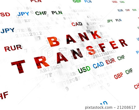 Banking concept: Bank Transfer on Digital Banking concept: Bank Transfer on Digital 21208617