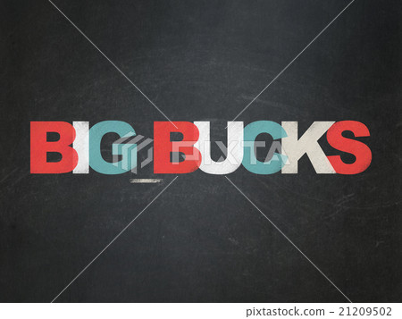 Finance concept: Big bucks on School Board Finance concept: Big bucks on School Board 21209502