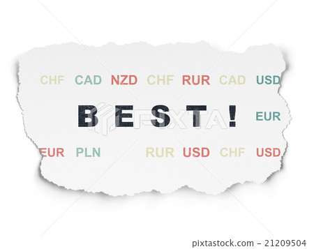Finance concept: Best! on Torn Paper background 21209504